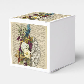 medical floral brain anatomy poster favour box