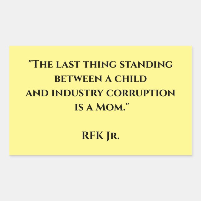 Medical Freedom, Anti-Vax, Ex-Vax, RFK Jr. Rectangular Sticker (Front)