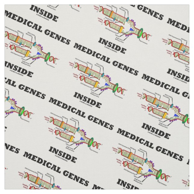 Medical Genes Inside DNA Replication Genetics Fabric (Swatch)