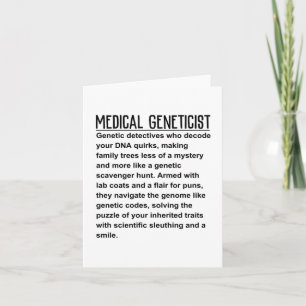  Medical Geneticist Card