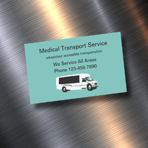Medical Handicap Transportation Magnetic Business Card
