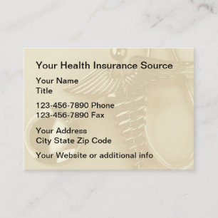 Medical Health Insurance Large Format Business Card
