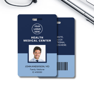Medical Healthcare Clinic Doctor Bar Code ID ID Badge