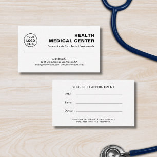 Medical Healthcare Clinic Doctor Professional Appointment Card