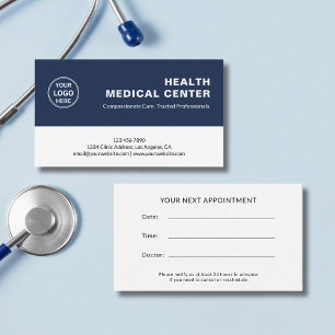 Medical Healthcare Clinic Doctor Professional Appointment Card