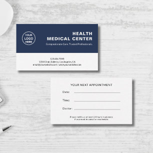 Medical Healthcare Clinic Doctor Professional Appointment Card
