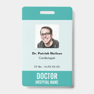 Medical Hospital Clinic Photo ID Badge