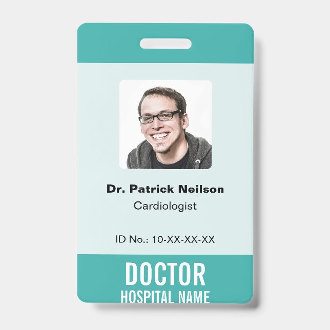Medical Hospital Clinic Photo ID Badge (Front)