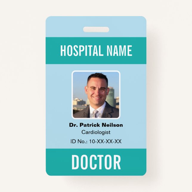 Medical Hospital Clinic Photo ID ID Badge (Front)