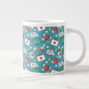 Medical Icon Pattern Large Coffee Mug
