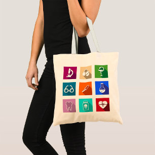 Medical Icons Tote Bag
