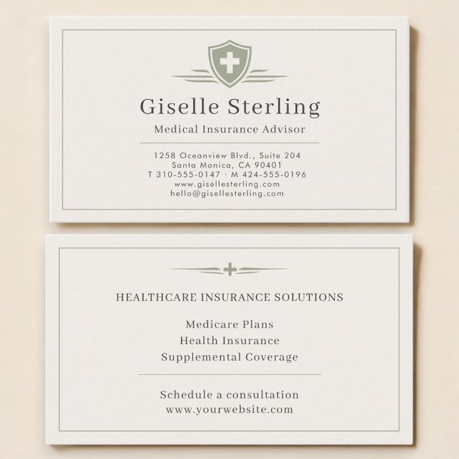 Medical Insurance Advisor Business Card (Creator Uploaded)