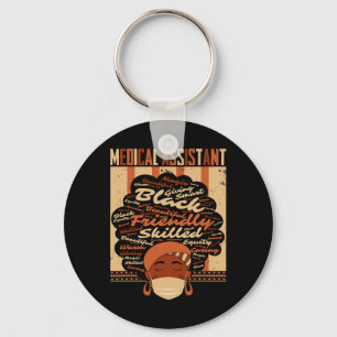 Medical Istant Costume Afro Woman Proud Black Hist Key Ring