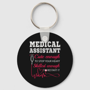 Medical Istant Cute Nurse Stop Heart Male Female N Key Ring