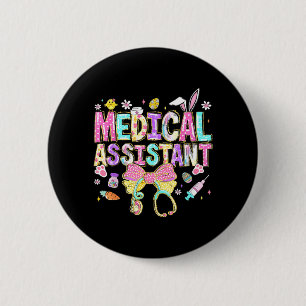Medical Istant Easter Day Cute Coquette 6 Cm Round Badge