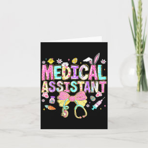 Medical Istant Easter Day Cute Coquette Card