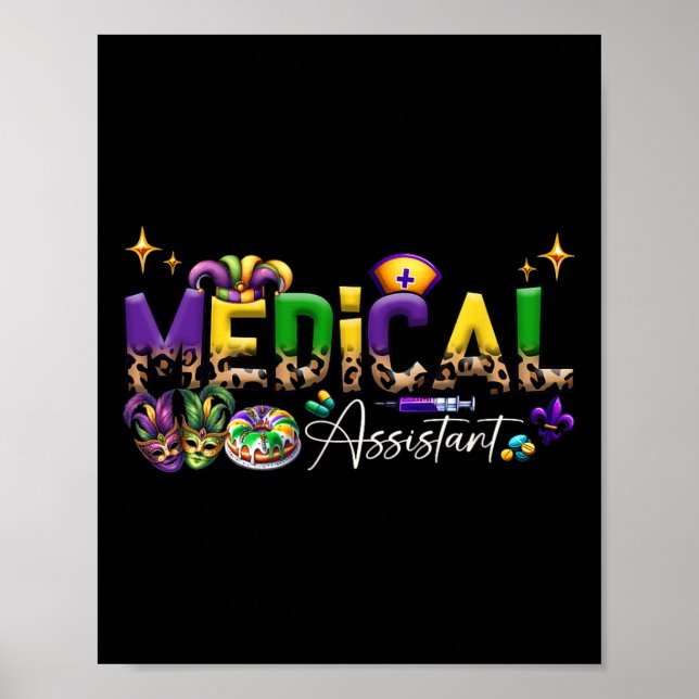 Medical Istant Funny Mardi Gras  Poster (Front)