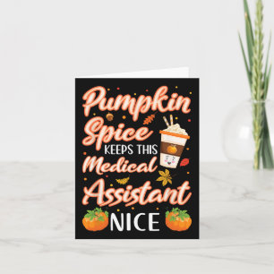 Medical Istant Pumpkin Spice Latte Autumn Fall Sea Card