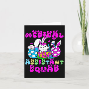 Medical Istant Squad Bunny Easter Nurse Life Card