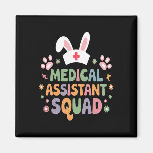 Medical Istant Squad Easter Bunny Eggs Funny Easte Magnet