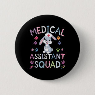 Medical Istant Squad Nurse Bunny Easter Day Women' 6 Cm Round Badge