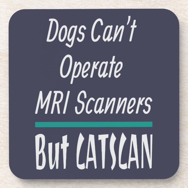 Medical Joke Dogs and Cats Dad Joke Funny Coaster (Front)