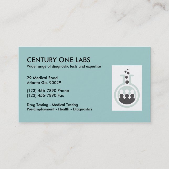 Medical Lab Business Cards (Front)