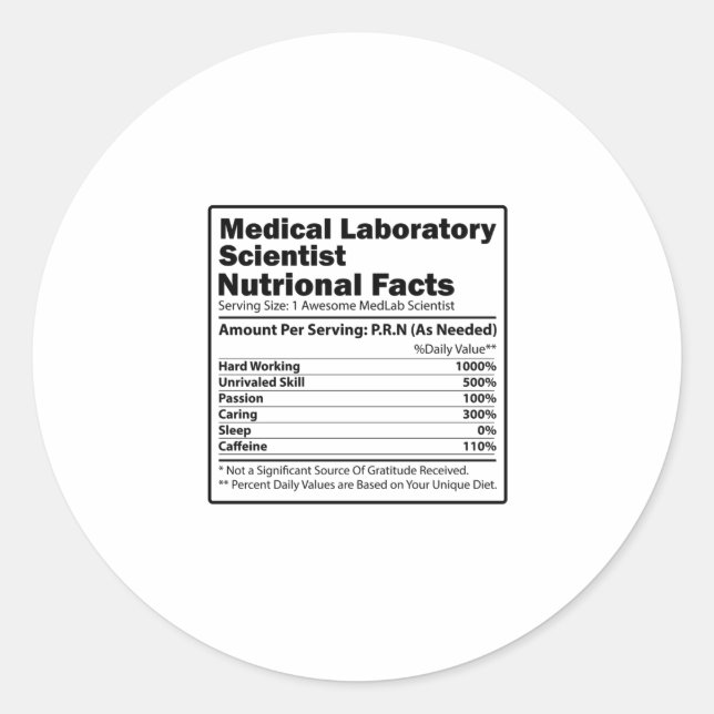 Medical Lab Scientists | Laboratory Chemistry Gift Classic Round Sticker (Front)