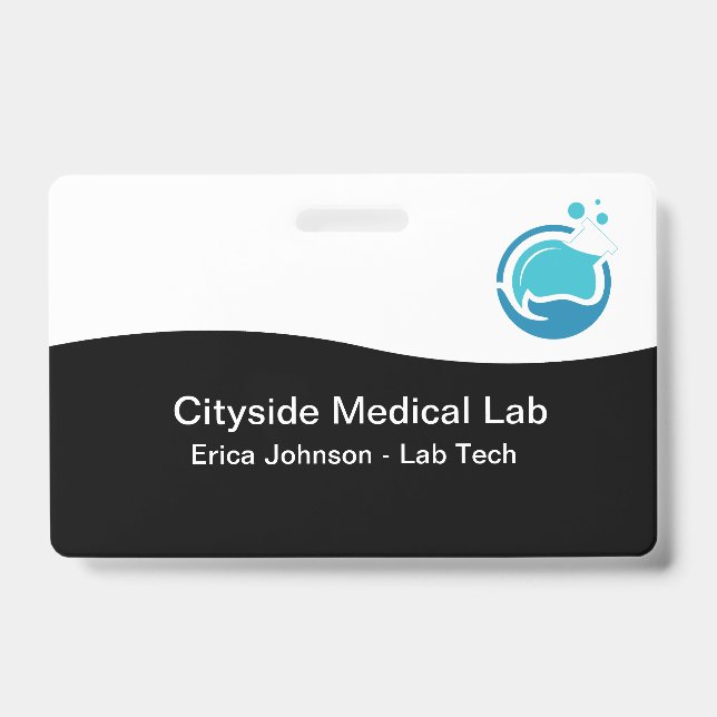 Medical Lab Staff Bulk Name Badges ID Badge (Front)