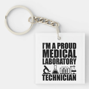 Medical lab tech laboratory technician key ring