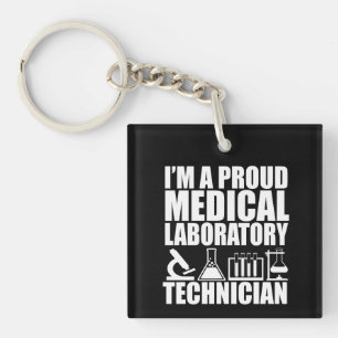 Medical lab tech laboratory technician key ring