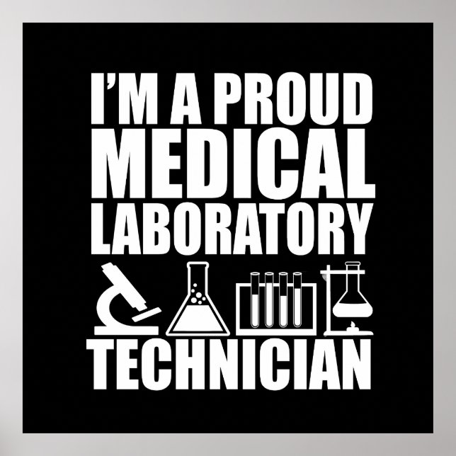 Medical lab tech laboratory technician poster (Front)