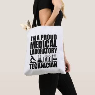 Medical lab tech laboratory technician tote bag