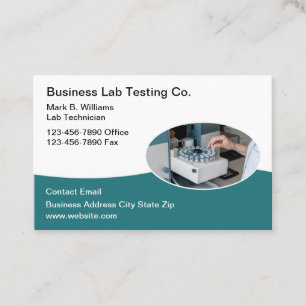 Medical Lab Testing Services Modern Business Card
