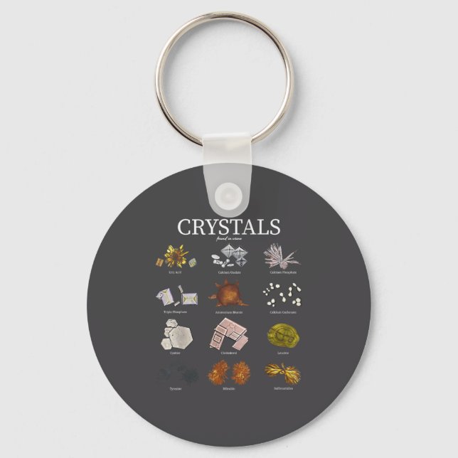 Medical Lab Urine Crystal Laboratory Tech Science  Key Ring (Front)