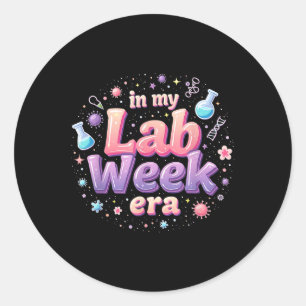 Medical Laboratory In My Lab Week Era Teacher Stud Classic Round Sticker