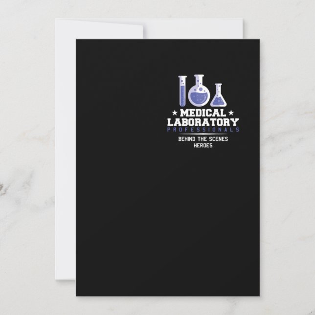 Medical Laboratory Professionals Lab Technician Me Invitation (Front)