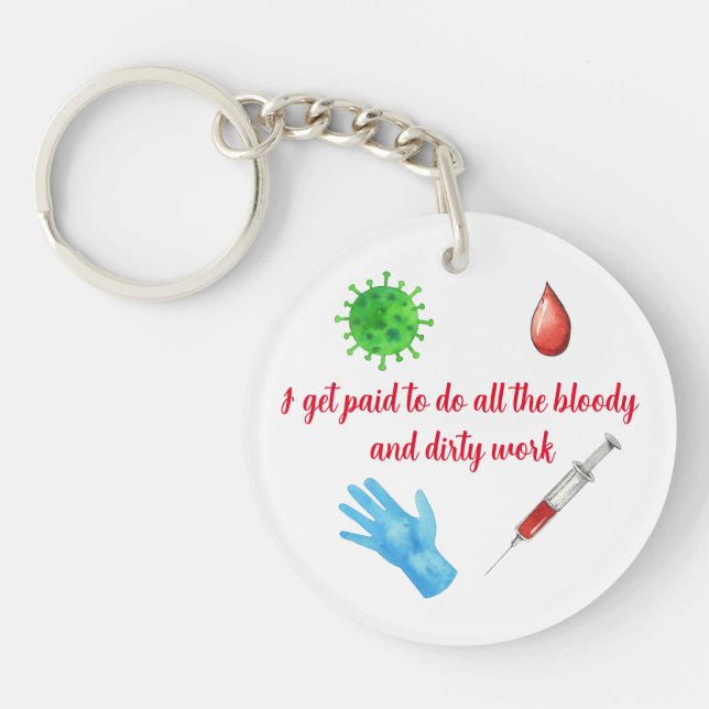 Medical Laboratory Scientist Lab Week Key Ring (Front)