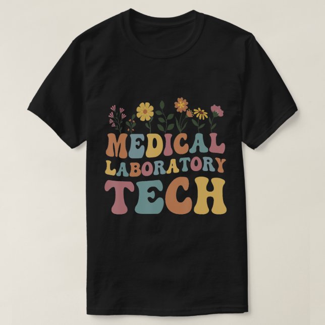 Medical Laboratory Tech Groovy Lab Week 2023 Techn T-Shirt (Design Front)