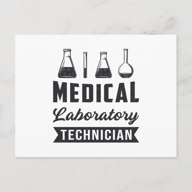 Medical Laboratory Technician Funny Lab Tech Gift Postcard (Front)