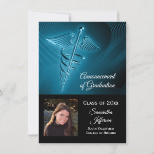 Medical Logo Photo College Graduation Announcement