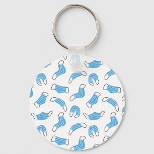Medical mask pattern key ring