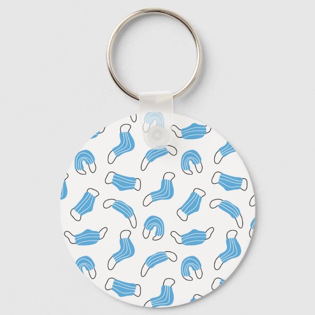 Medical mask pattern key ring (Front)