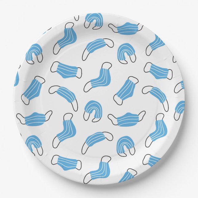 Medical mask pattern paper plate (Front)
