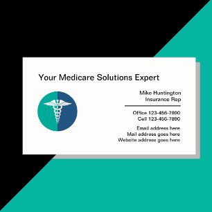  Medical Medicare Healthcare Solutions Rep Business Card