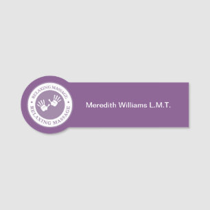 Medical Message Therapist Name Tag