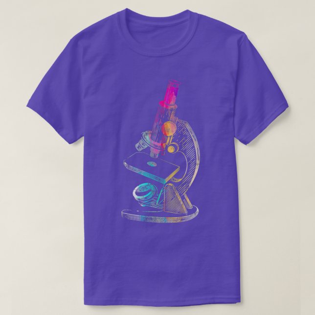 Medical Microscope Biological Scientist Microscopy T-Shirt (Design Front)