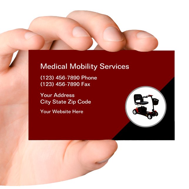 Medical Mobility Scooters Business Card Template (Creator Uploaded)