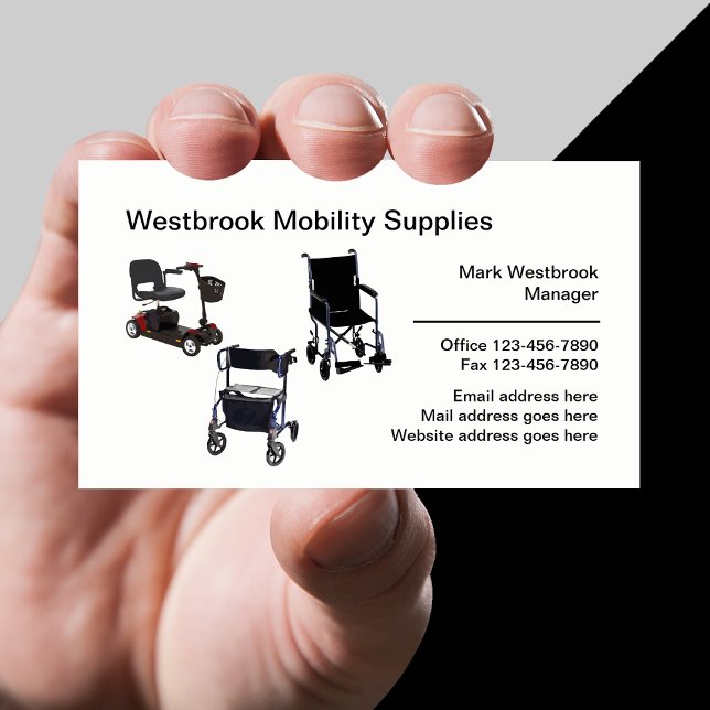 Medical Mobility Supplies Modern Business Cards (Creator Uploaded)
