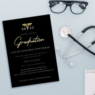 Medical Modern Graduation Black